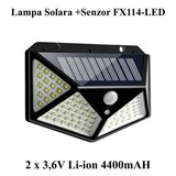 LAMPA DE PERETE SOLARA 114 LED + SENZOR